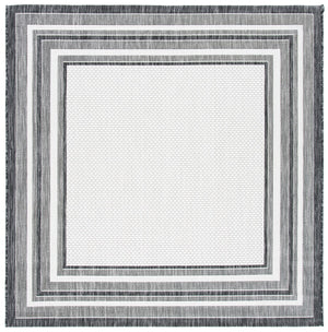 Safavieh Courtyard Modern Beige Area Rug With Deep Green Accents – Power-Loomed Turkey, Stain-Resistant 5X7 6'-0" x 8'-0" CY8475-53712-68