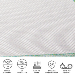 Safavieh Courtyard Elegant Power-loomed Rug For Indoor/Outdoor Spaces - Durable, Stylish, Oeko-tex Certified Ivory ,Black 88% Polypropylene,12% Polyester Cy8475-53712-9sq