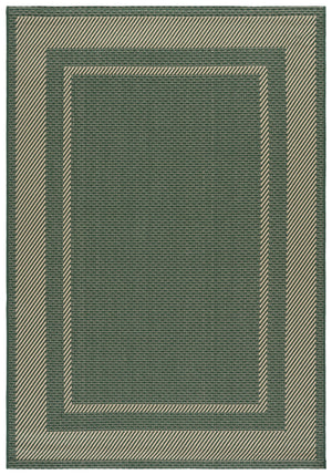 Safavieh Courtyard Round Area Rug — Calming Green & Neutral Tones, Low-Profile Power-Loomed Durability For Homes 6'-7" x 6'-7" GREEN / BEIGE CY8477-32221-7R