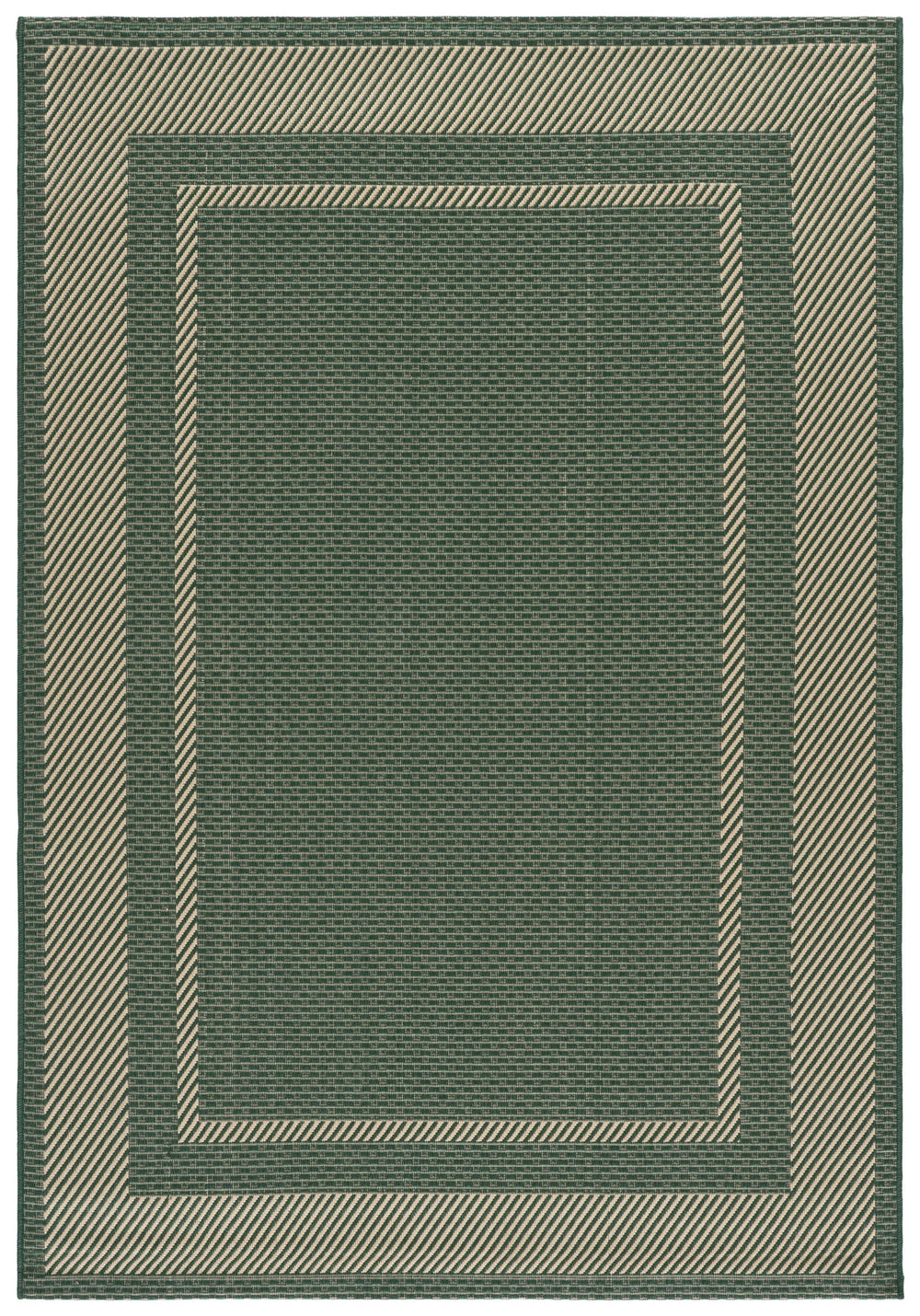 Safavieh Courtyard Low-Profile Square Rug In Soothing Green And Neutral Beige — Durable Power-Loomed Turkish Weave 6'-7" x 6'-7" GREEN / BEIGE CY8477-32221-7SQ