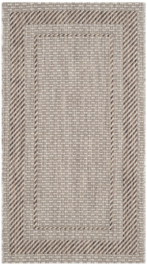Safavieh Courtyard Elegant Beige/Brown Indoor/Outdoor Rug - Timeless Style For Hallways & Entryways Beige ,Black 88% Polypropylene,12% Polyester Cy8477-36612-28
