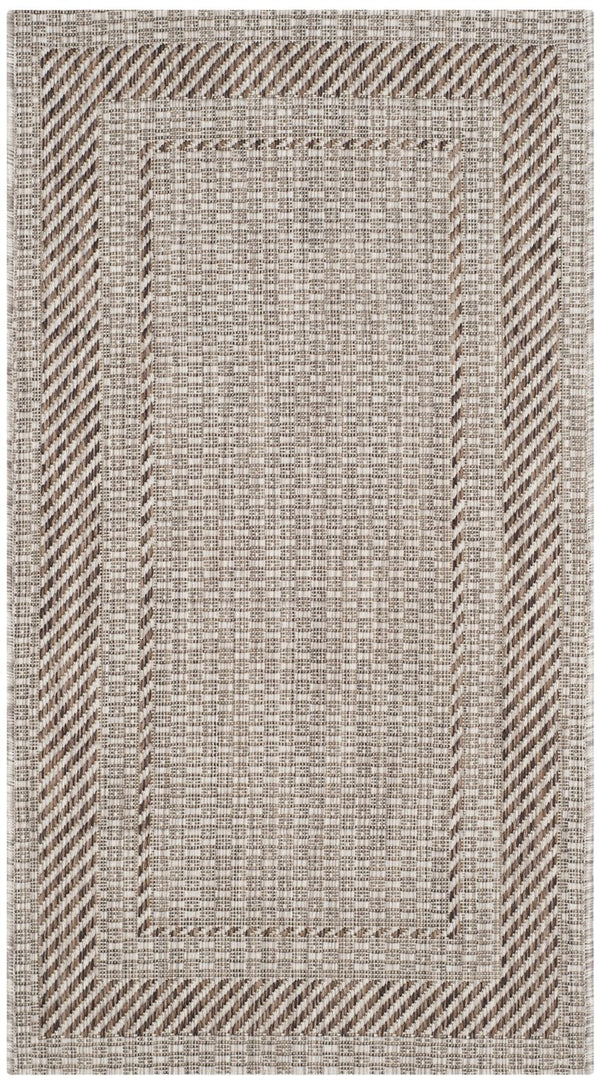 Safavieh Courtyard Elegant Beige/Brown Indoor/Outdoor Rug - Timeless Style For Hallways & Entryways Beige ,Black 88% Polypropylene,12% Polyester Cy8477-36612-28