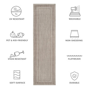 Safavieh Courtyard Elegant Beige/Brown Indoor/Outdoor Rug - Timeless Style For Hallways & Entryways Beige ,Black 88% Polypropylene,12% Polyester Cy8477-36612-28