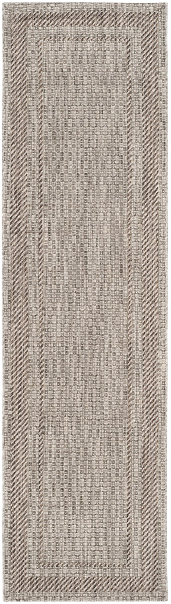 Safavieh Courtyard Round Area Rug — Calming Green & Neutral Tones, Low-Profile Power-Loomed Durability For Homes 5'-3" x 5'-3" CY8477-36312-5R