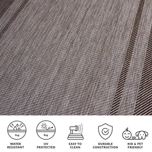 Safavieh Courtyard Round Area Rug — Calming Green & Neutral Tones, Low-Profile Power-Loomed Durability For Homes 6'-7" x 6'-7" GREEN / BEIGE CY8477-32221-7R