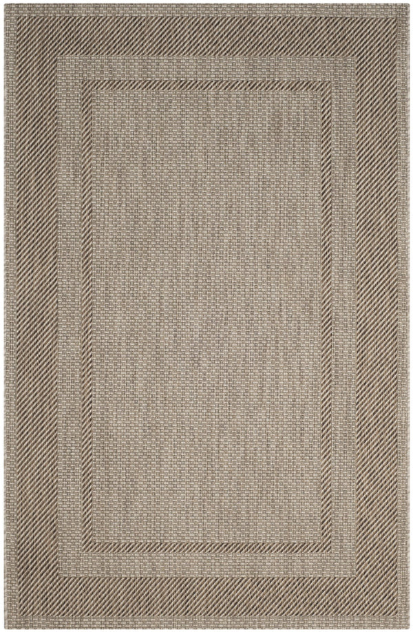 Safavieh Courtyard Round Area Rug — Calming Green & Neutral Tones, Low-Profile Power-Loomed Durability For Homes 5'-3" x 5'-3" CY8477-36312-5R