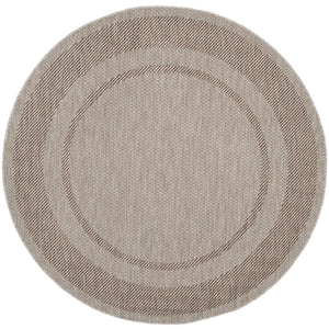 Safavieh Courtyard Round Area Rug — Calming Green & Neutral Tones, Low-Profile Power-Loomed Durability For Homes 5'-3" x 5'-3" CY8477-36312-5R