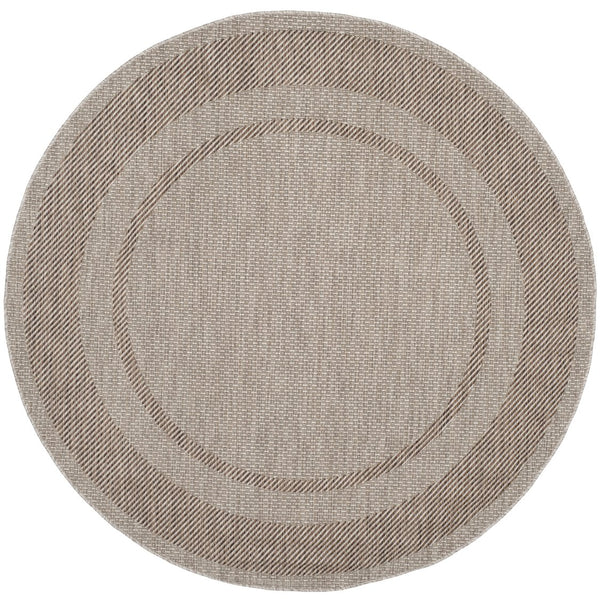 Safavieh Courtyard Round Area Rug — Calming Green & Neutral Tones, Low-Profile Power-Loomed Durability For Homes 5'-3" x 5'-3" CY8477-36312-5R