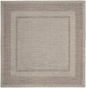 Safavieh Courtyard Round Area Rug — Calming Green & Neutral Tones, Low-Profile Power-Loomed Durability For Homes 5'-3" x 5'-3" CY8477-36312-5R