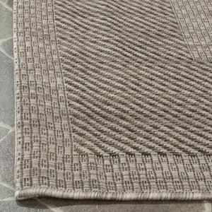 Safavieh Courtyard Round Area Rug — Calming Green & Neutral Tones, Low-Profile Power-Loomed Durability For Homes 6'-7" x 6'-7" GREEN / BEIGE CY8477-32221-7R