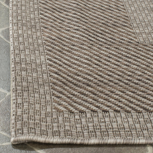 Safavieh Courtyard Round Area Rug — Calming Green & Neutral Tones, Low-Profile Power-Loomed Durability For Homes 6'-7" x 6'-7" GREEN / BEIGE CY8477-32221-7R