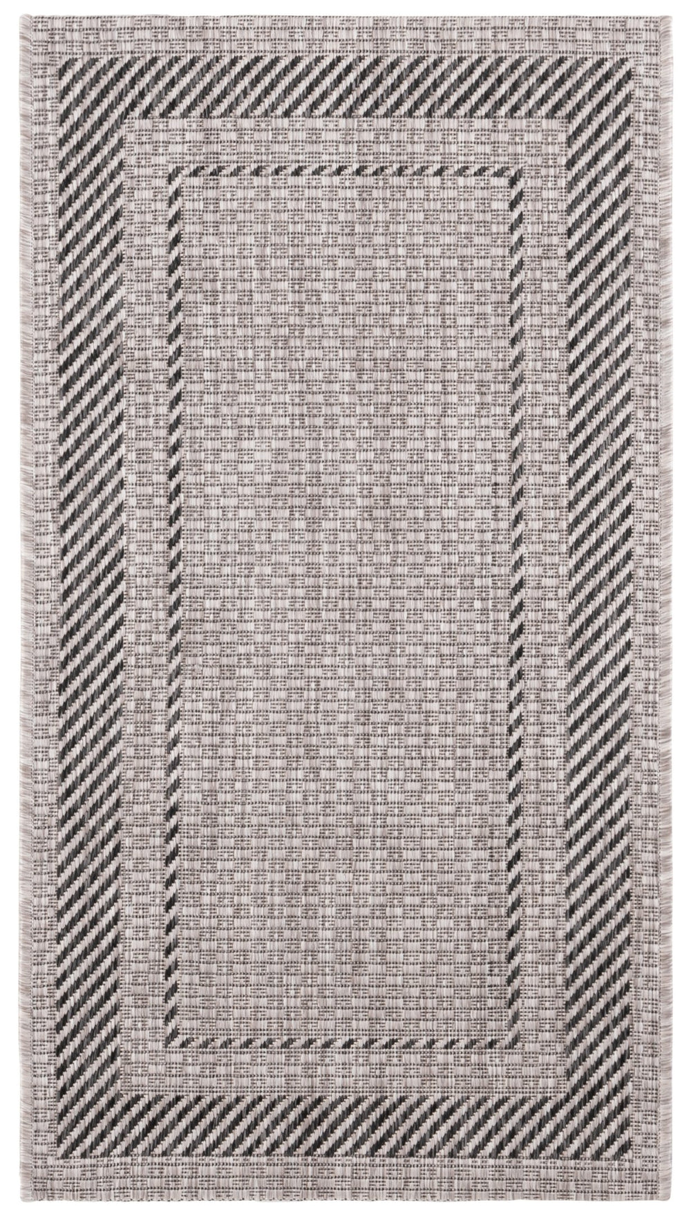 Safavieh Courtyard Low-Profile 10X14 Area Rug - Neutral Contemporary Solid Design, Durable Poly Blend Pad-Friendly 10'-0" x 14'-0" BEIGE / BLACK CY8477-36612-10