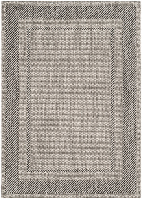 Safavieh Courtyard Round Area Rug — Calming Green & Neutral Tones, Low-Profile Power-Loomed Durability For Homes 4'-0" x 4'-0" BEIGE / BLACK CY8477-36612-4R