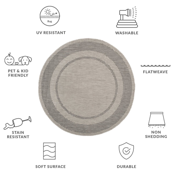 Safavieh Courtyard Elegant Beige/Brown Indoor/Outdoor Rug - Timeless Style For Hallways & Entryways Beige ,Black 88% Polypropylene,12% Polyester Cy8477-36612-28