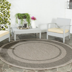 Safavieh Courtyard Elegant Beige/Brown Indoor/Outdoor Rug - Timeless Style For Hallways & Entryways Beige ,Black 88% Polypropylene,12% Polyester Cy8477-36612-28