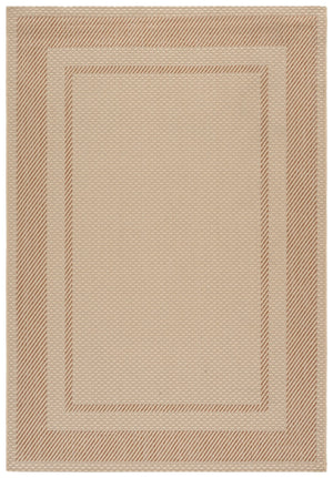 Safavieh Courtyard Round Area Rug — Calming Green & Neutral Tones, Low-Profile Power-Loomed Durability For Homes 6'-7" x 6'-7" BEIGE / DARK BEIG CY8477-39312-7R