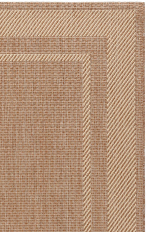 Safavieh Courtyard Round Area Rug — Calming Green & Neutral Tones, Low-Profile Power-Loomed Durability For Homes 6'-7" x 6'-7" DARK BEIG / BEIGE CY8477-39321-7R