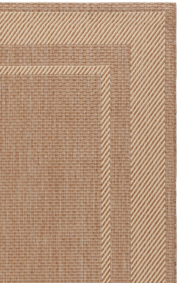 Safavieh Courtyard Round Area Rug — Calming Green & Neutral Tones, Low-Profile Power-Loomed Durability For Homes 6'-7" x 6'-7" DARK BEIG / BEIGE CY8477-39321-7R