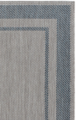 Safavieh Courtyard Round Area Rug — Calming Green & Neutral Tones, Low-Profile Power-Loomed Durability For Homes 6'-7" x 6'-7" GREY / NAVY CY8477-40012-7R