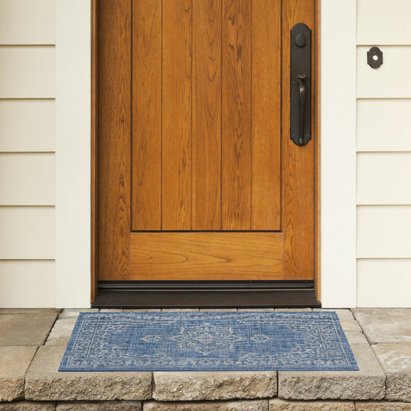 Safavieh Courtyard Elegant Aqua And Grey Area Rug – Durable, Soft, Oeko-tex Certified For Indoor & Outdoor Use Brown ,Beige 88% Polypropylene,12% Polyester Cy8481-36321-212