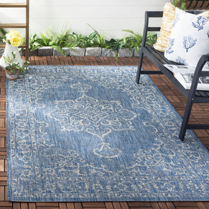 Safavieh Courtyard Elegant Aqua And Grey Area Rug – Durable, Soft, Oeko-tex Certified For Indoor & Outdoor Use Brown ,Beige 88% Polypropylene,12% Polyester Cy8481-36321-212