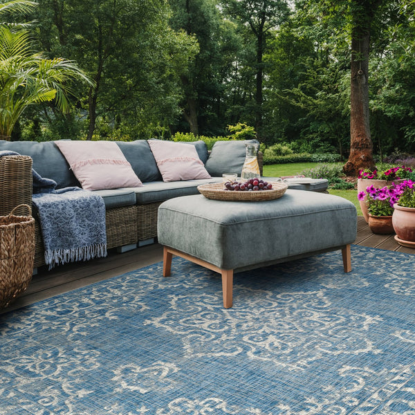 Safavieh Courtyard Elegant Aqua And Grey Area Rug – Durable, Soft, Oeko-tex Certified For Indoor & Outdoor Use Brown ,Beige 88% Polypropylene,12% Polyester Cy8481-36321-212