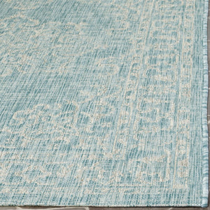 Safavieh Courtyard Elegant Aqua And Grey Area Rug – Durable, Soft, Oeko-tex Certified For Indoor & Outdoor Use Brown ,Beige 88% Polypropylene,12% Polyester Cy8481-36321-212