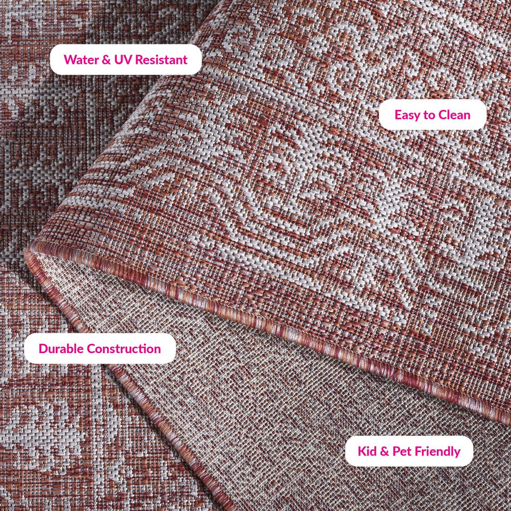 Safavieh Courtyard Stylish Area Rug For Indoor & Outdoor Use - Durable, Oeko-tex Certified Elegance Black ,Natural 88% Polypropylene,12% Polyester Cy8482-37321-6