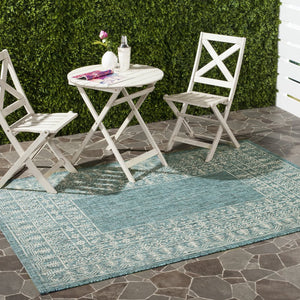 Safavieh Courtyard Stylish Area Rug For Indoor & Outdoor Use - Durable, Oeko-tex Certified Elegance Black ,Natural 88% Polypropylene,12% Polyester Cy8482-37321-6