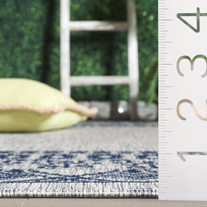 Safavieh Courtyard Indoor/Outdoor Area Rug - Elegant Black And Beige Design For Timeless Home Style And Comfort Grey ,Navy 88% Polypropylene,12% Polyester Cy8484-368-8