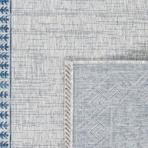 Safavieh Courtyard Indoor/Outdoor Area Rug - Elegant Black And Beige Design For Timeless Home Style And Comfort Grey ,Navy 88% Polypropylene,12% Polyester Cy8484-368-8