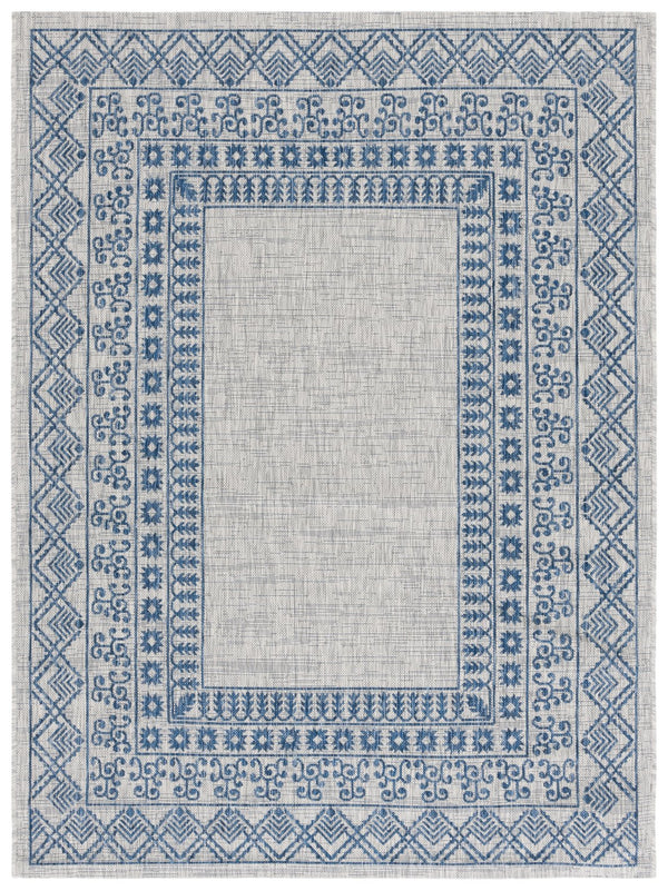 Safavieh Courtyard Indoor/Outdoor Area Rug - Elegant Black And Beige Design For Timeless Home Style And Comfort Grey ,Navy 88% Polypropylene,12% Polyester Cy8484-368-8