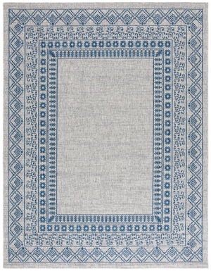Safavieh Courtyard Indoor/Outdoor Area Rug - Elegant Black And Beige Design For Timeless Home Style And Comfort Grey ,Navy 88% Polypropylene,12% Polyester Cy8484-368-8