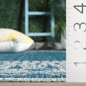 Safavieh Courtyard Indoor/Outdoor Area Rug - Elegant Black And Beige Design For Timeless Home Style And Comfort Grey ,Navy 88% Polypropylene,12% Polyester Cy8484-368-8