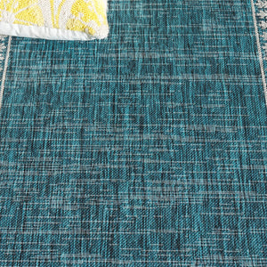 Safavieh Courtyard Indoor/Outdoor Area Rug - Elegant Black And Beige Design For Timeless Home Style And Comfort Grey ,Navy 88% Polypropylene,12% Polyester Cy8484-368-8