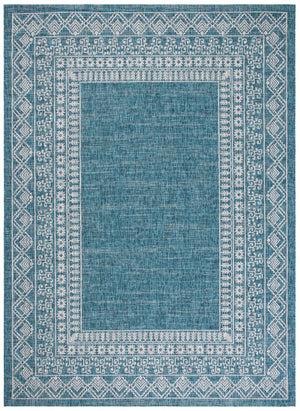 Safavieh Courtyard Indoor/Outdoor Area Rug - Elegant Black And Beige Design For Timeless Home Style And Comfort Grey ,Navy 88% Polypropylene,12% Polyester Cy8484-368-8
