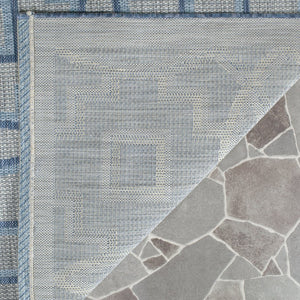 Safavieh Courtyard Elegant Grey/Navy Area Rug – Versatile Indoor/Outdoor Medium Rectangle, Oeko-tex Certified Grey ,Navy 88% Polypropylene,12% Polyester Cy8499-36812-5