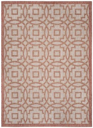 Safavieh Courtyard Elegant Grey/Navy Area Rug – Versatile Indoor/Outdoor Medium Rectangle, Oeko-tex Certified Grey ,Navy 88% Polypropylene,12% Polyester Cy8499-36812-5