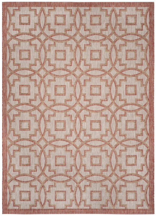 Safavieh Courtyard Elegant Grey/Navy Area Rug – Versatile Indoor/Outdoor Medium Rectangle, Oeko-tex Certified Grey ,Navy 88% Polypropylene,12% Polyester Cy8499-36812-5