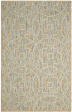 Safavieh Courtyard Elegant Grey/Navy Area Rug – Versatile Indoor/Outdoor Medium Rectangle, Oeko-tex Certified Grey ,Navy 88% Polypropylene,12% Polyester Cy8499-36812-5