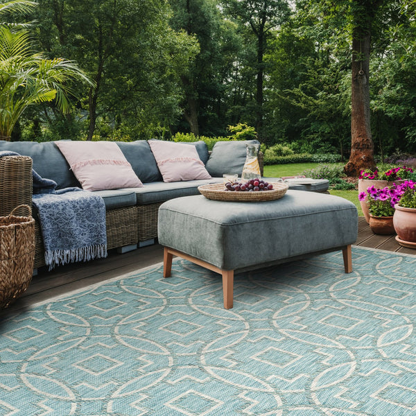 Safavieh Courtyard Elegant Grey/Navy Area Rug – Versatile Indoor/Outdoor Medium Rectangle, Oeko-tex Certified Grey ,Navy 88% Polypropylene,12% Polyester Cy8499-36812-5