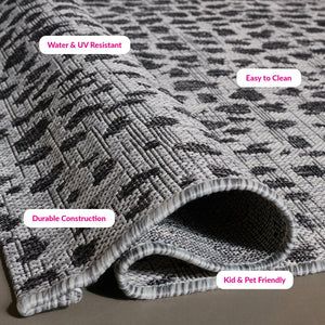 Safavieh Courtyard Elegant Coastal Area Rug - Sophisticated Ivory And Navy Design For Modern Home Decor Ivory ,Navy 88% Polypropylene,12% Polyester Cy8505-53412-6rr