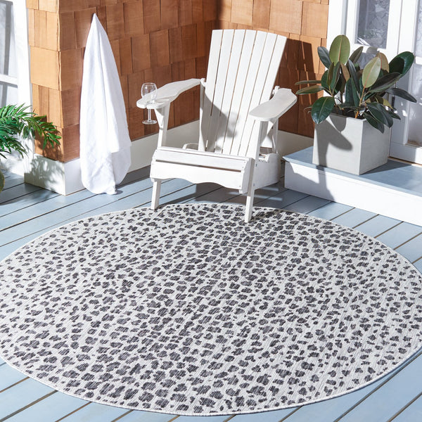 Safavieh Courtyard Elegant Navy And Grey Area Rug – Timeless Design For Modern Homes And Outdoor Spaces Ivory ,Sage Green 88% Polypropylene,12% Polyester Cy8505-52712-7r