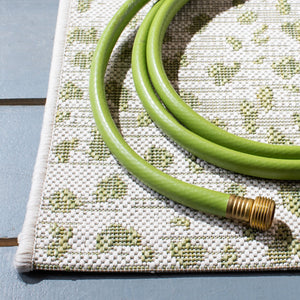 Safavieh Courtyard Elegant Navy And Grey Area Rug – Timeless Design For Modern Homes And Outdoor Spaces Ivory ,Sage Green 88% Polypropylene,12% Polyester Cy8505-52712-7r