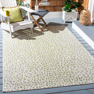Safavieh Courtyard Elegant Navy And Grey Area Rug – Timeless Design For Modern Homes And Outdoor Spaces Ivory ,Sage Green 88% Polypropylene,12% Polyester Cy8505-52712-7r