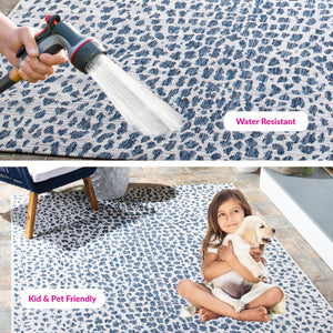 Safavieh Courtyard Elegant Navy And Grey Area Rug – Timeless Design For Modern Homes And Outdoor Spaces Ivory ,Sage Green 88% Polypropylene,12% Polyester Cy8505-52712-7r