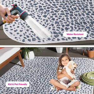 Safavieh Courtyard Area Rug - Elegant Coastal Design In Ivory And Navy Perfect For Modern Home Decor Spaces Ivory ,Navy 88% Polypropylene,12% Polyester Cy8505-53412-5rr