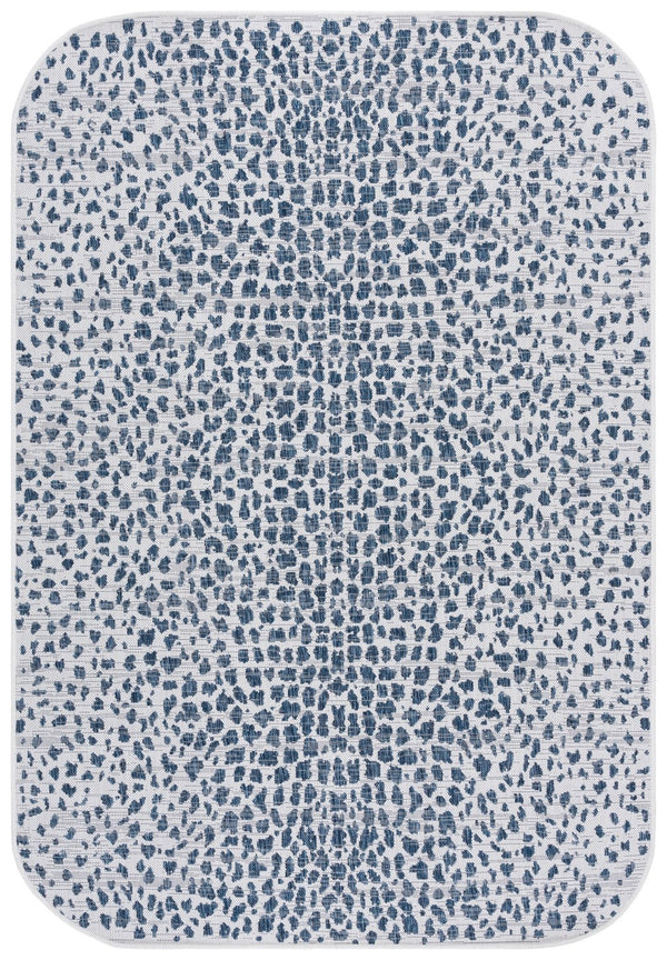 Safavieh Courtyard Area Rug - Elegant Coastal Design In Ivory And Navy Perfect For Modern Home Decor Spaces Ivory ,Navy 88% Polypropylene,12% Polyester Cy8505-53412-5rr