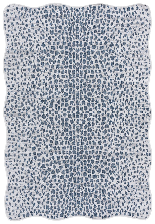 Safavieh Courtyard Area Rug - Elegant Coastal Design In Ivory And Navy Perfect For Modern Home Decor Spaces Ivory ,Navy 88% Polypropylene,12% Polyester Cy8505-53412-5sc