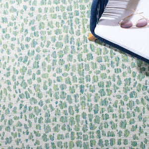 Safavieh Courtyard Elegant Navy And Grey Area Rug – Timeless Design For Modern Homes And Outdoor Spaces Ivory ,Sage Green 88% Polypropylene,12% Polyester Cy8505-52712-7r